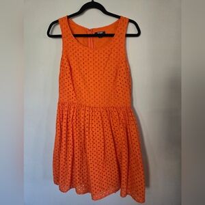 Old Navy Orange Eyelet Summer Dress